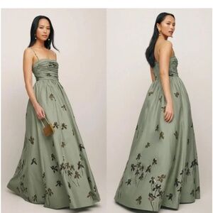 Reformation Kastoria Green Gown